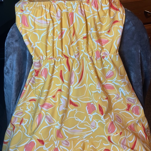 yellow short summer dress - Picture 2 of 2